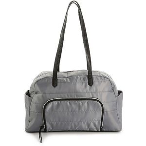 NWT Gray quilted nylon duffel bag